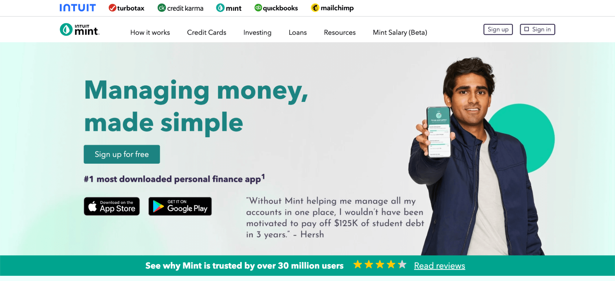 Best budgeting apps 2023; Minto homepage.