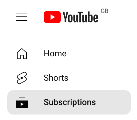 Is a subscription on YouTube free?; YouTube’s menu shows the Subscription Feed.
